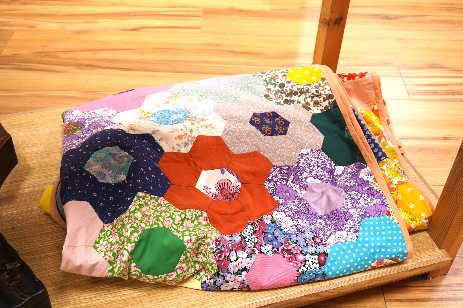 A mid 20th century patchwork quilt